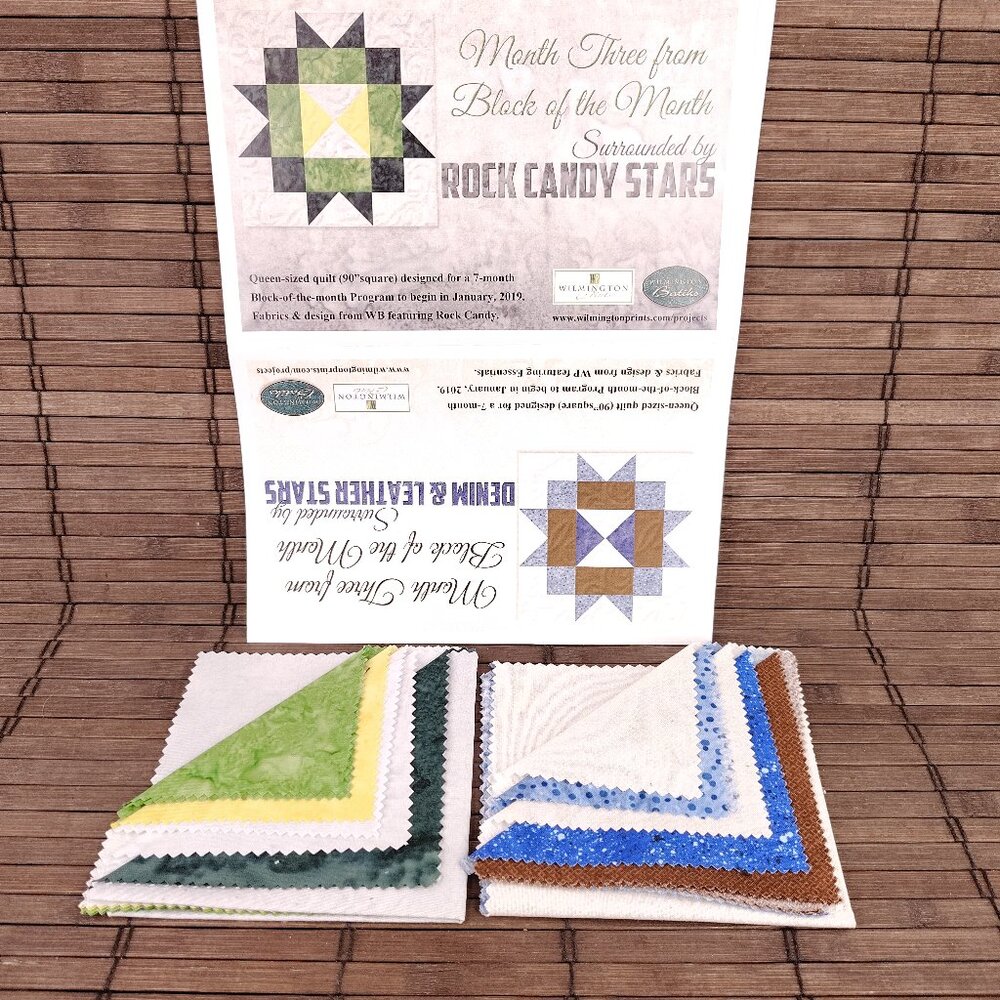 Wilmington Prints Block Of The Month 3 Surrounded By Stars 2 Styles 2019